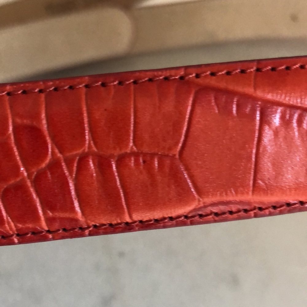 Terry Stack silver black Cabochon faux stone belt buckle with 2 leather belts - Picture 4 of 4